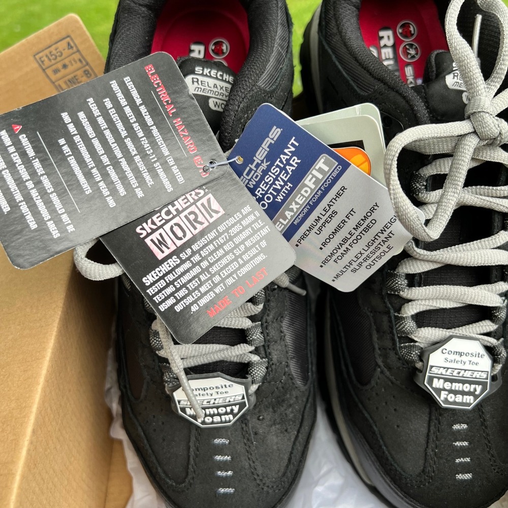 Skechers Work Shoes Soft Stride Grinnell 10 Black Composite Toe Gorpcore Utility - Picture 6 of 6